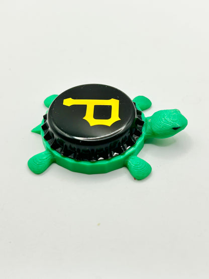 Pittsburgh Pirates - Bottle Cap Magnet Turtle Shell Shocked Art