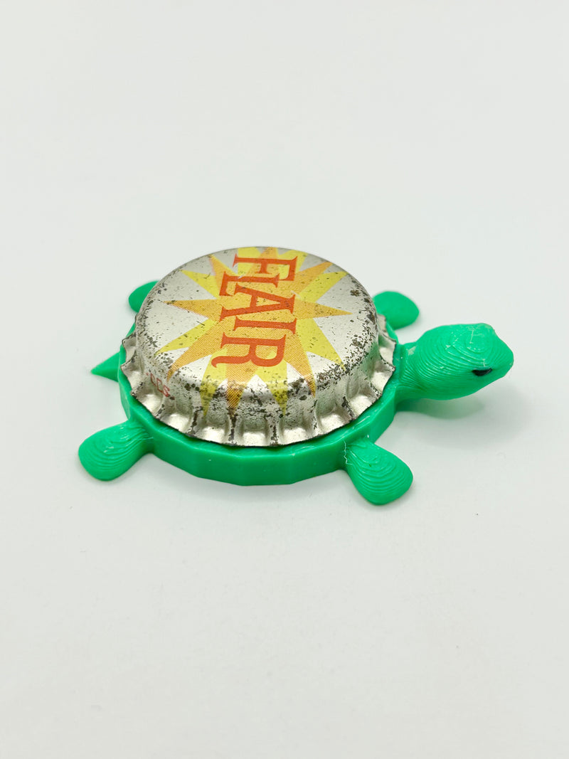 Flair Soda (Vintage) - Bottle Cap Magnet Turtle Shell Shocked Art