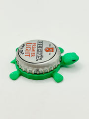 Beck’s Premier Light - Bottle Cap Magnet Turtle Shell Shocked Art