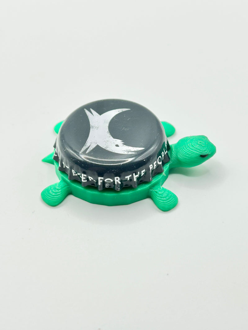Brew Dog (Gray) - Bottle Cap Magnet Turtle Shell Shocked Art