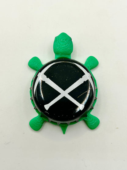 Julian Hard Cider - Bottle Cap Magnet Turtle Shell Shocked Art