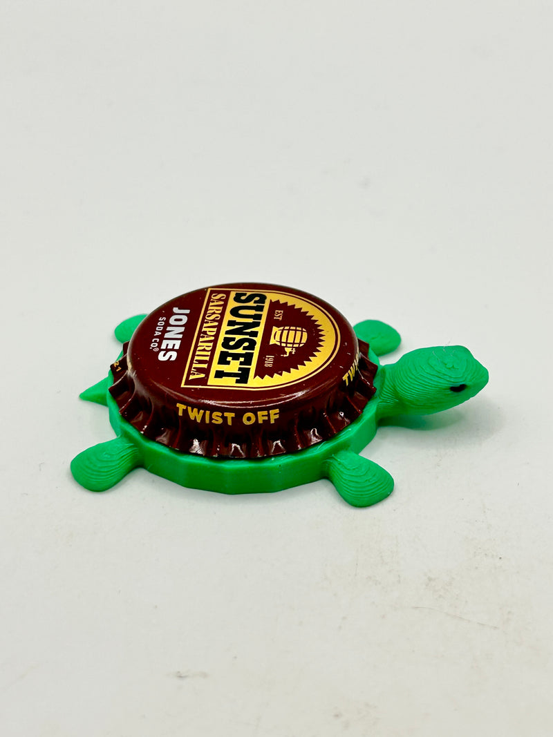 Sunset Sarsaparilla (Fallout) -Jones Soda - Bottle Cap Magnet Turtle Shell Shocked Art