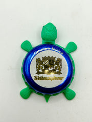 Weihenstephaner (Blue Border) - Bottle Cap Magnet Turtle Shell Shocked Art
