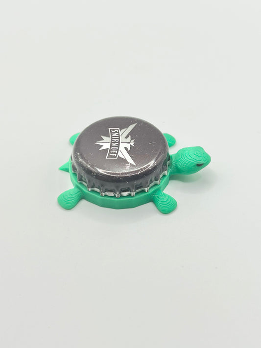 Smirnoff Eagle (Black - with Text) - Bottle Cap Magnet Turtle