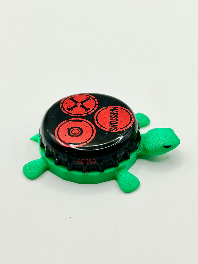 Marston’s Pedigree Amber Ale (Red) - Bottle Cap Magnet Turtle Shell Shocked Art
