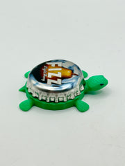 Fizz Light Perry - Bottle Cap Magnet Turtle Shell Shocked Art