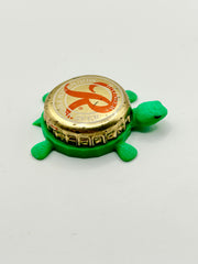Rainier Mountain Fresh Beer - Bottle Cap Magnet Turtle Shell Shocked Art