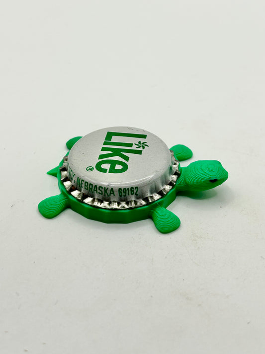 Like Soda (Vintage) - Bottle Cap Magnet Turtle Shell Shocked Art