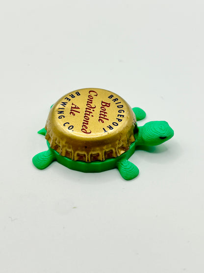Bridgeport Brewing Bottle Conditioned Ale - Bottle Cap Magnet Turtle Shell Shocked Art