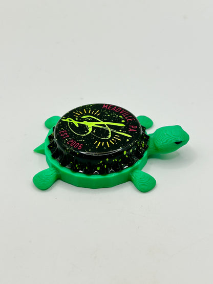 Voodoo Brewing - Bottle Cap Magnet Turtle Shell Shocked Art