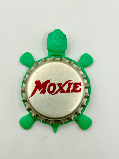 Moxie (Vintage) - Bottle Cap Magnet Turtle Shell Shocked Art