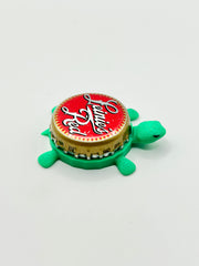Leinenkugel's Red - Bottle Cap Magnet Turtle Shell Shocked Art