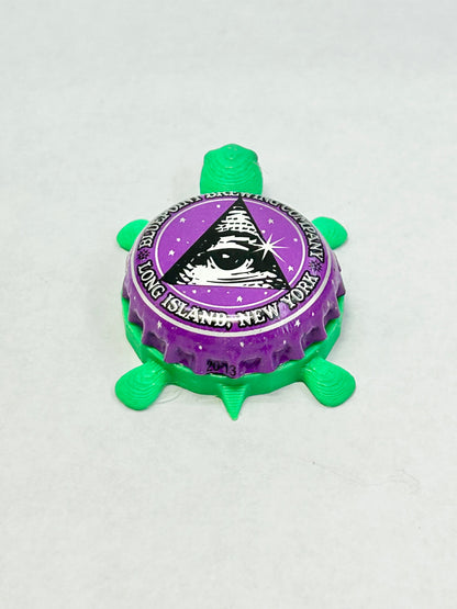 Bluepoint Brewing Co (Purple) - Bottle Cap Magnet Turtle Shell Shocked Art