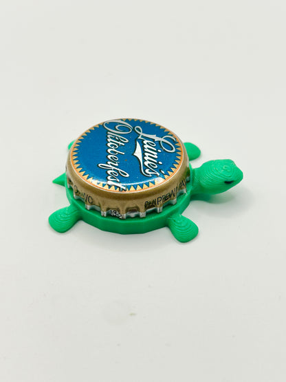 Leinenkugel's Oktoberfest (Vintage) - Bottle Cap Magnet Turtle Shell Shocked Art