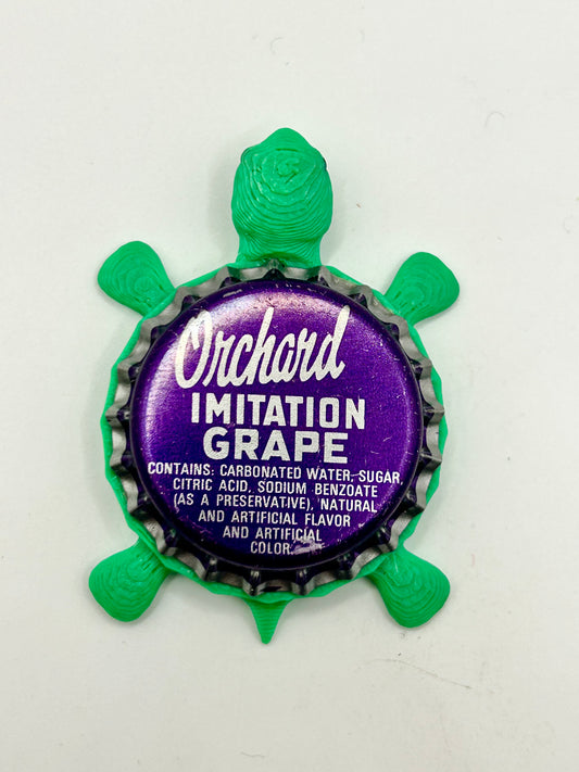 Orchard Grape Soda - Bottle Cap Magnet Turtle