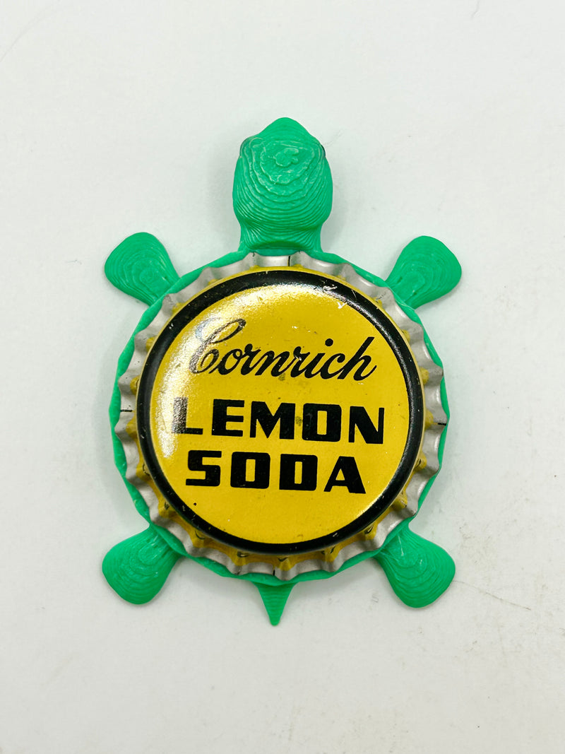 Lemon Soda (Vintage) - Bottle Cap Magnet Turtle Shell Shocked Art