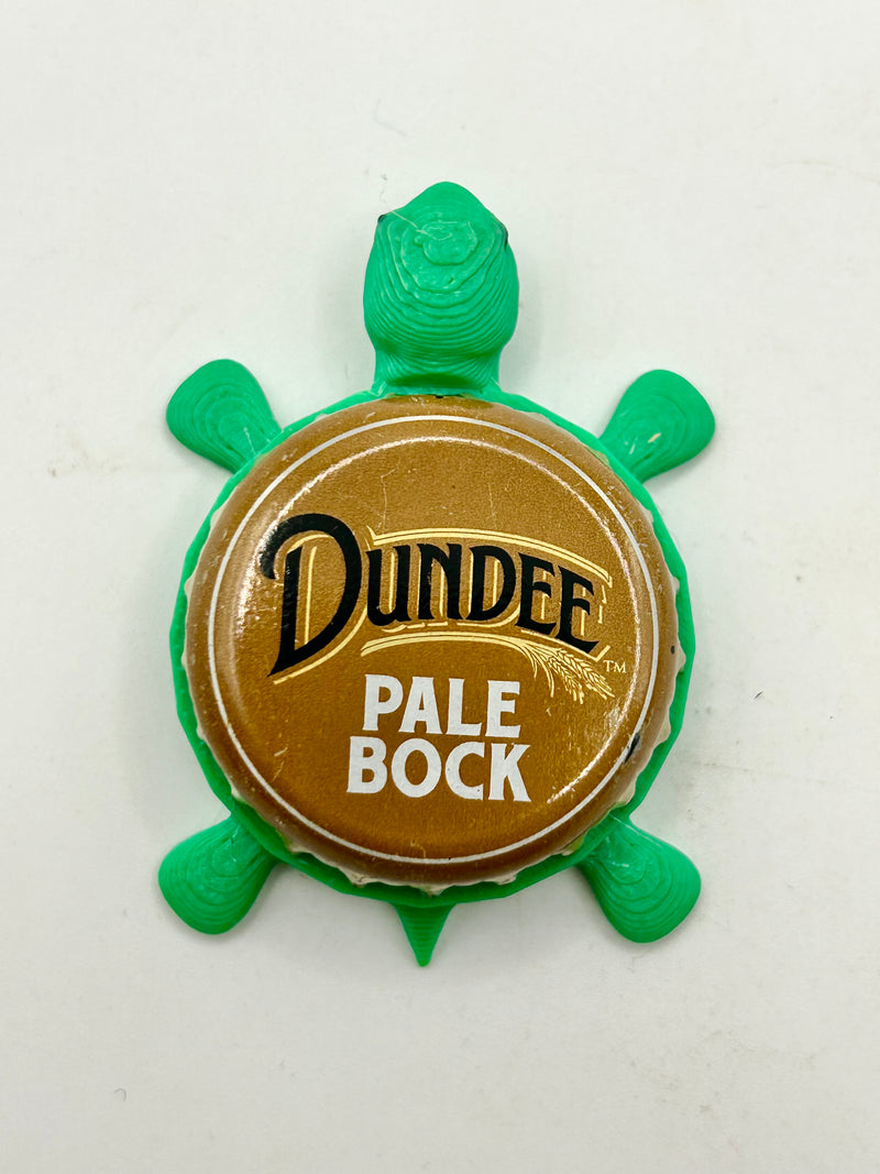 Dundee Pale Bock - Bottle Cap Magnet Turtle Shell Shocked Art