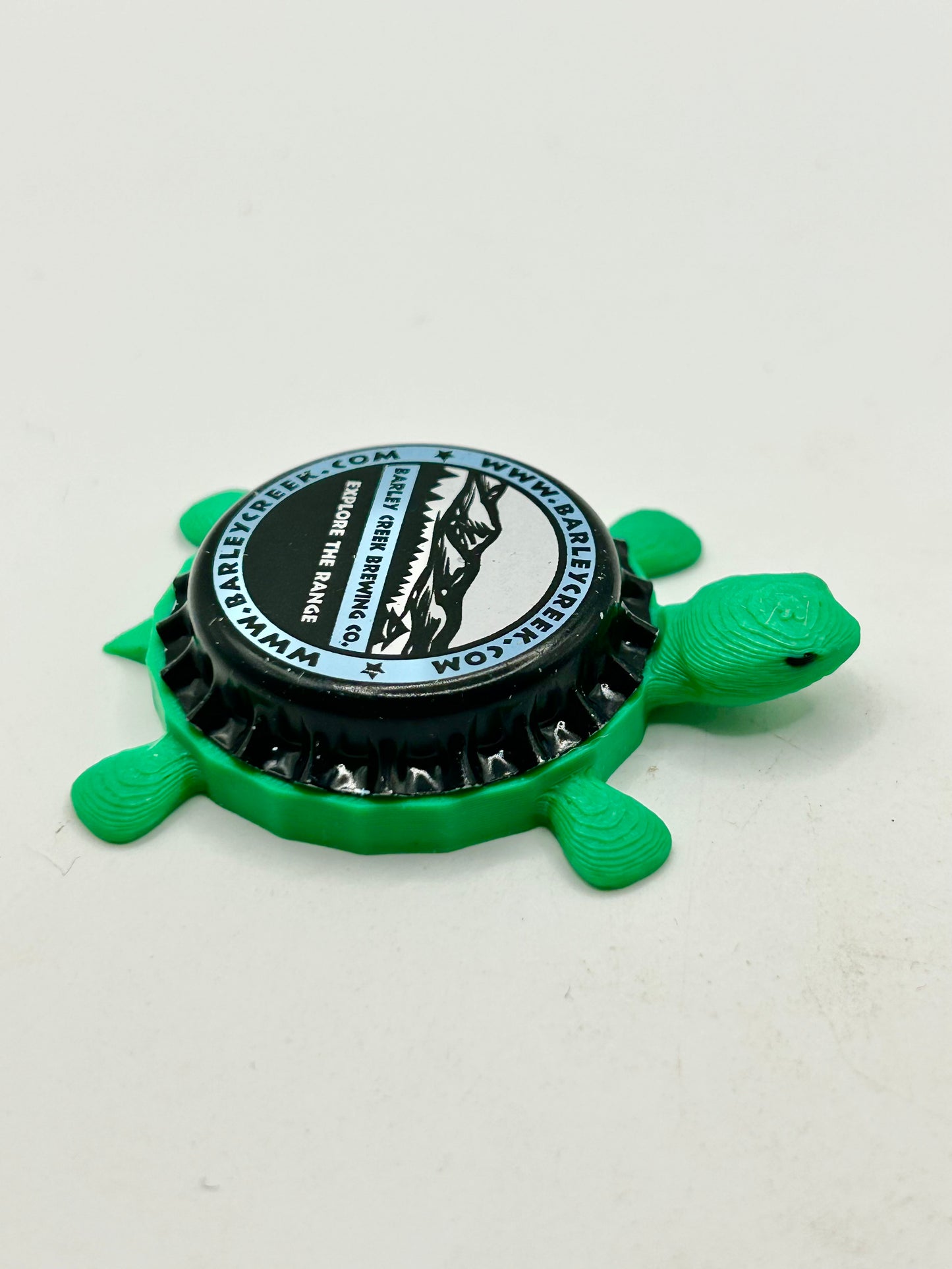 Barley Creek Brewing - Bottle Cap Magnet Turtle Shell Shocked Art