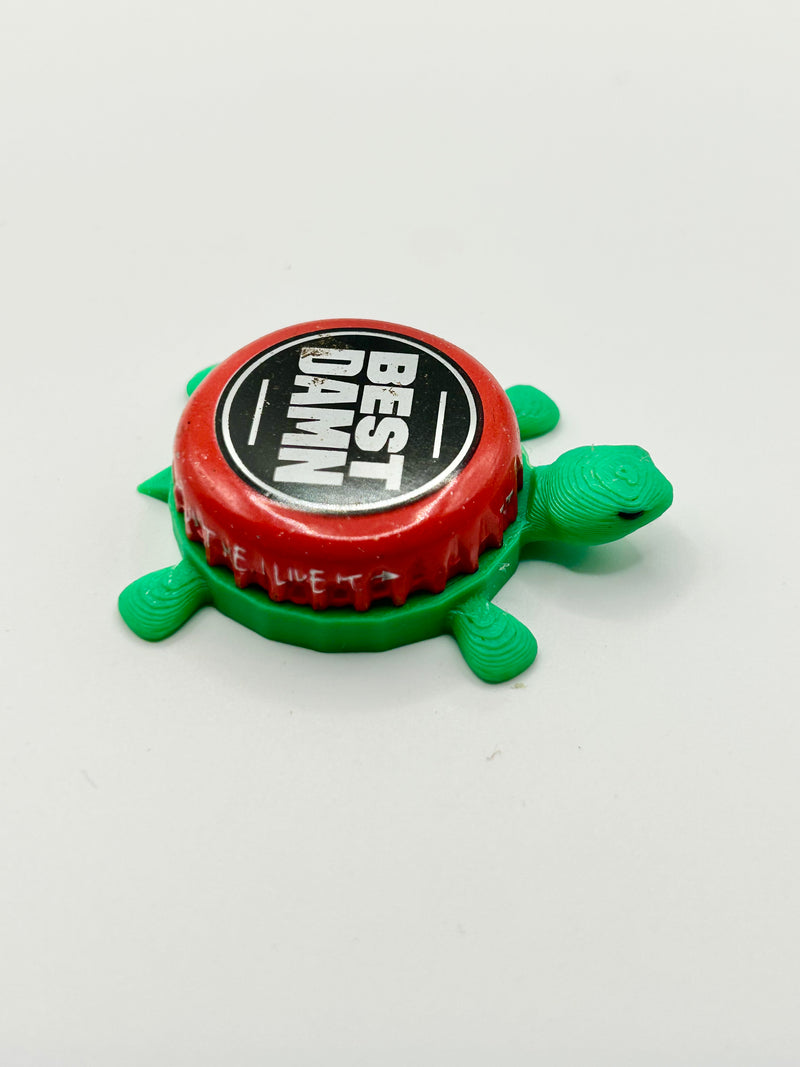 Best Damn Brewing (Red) - Bottle Cap Magnet Turtle Shell Shocked Art