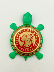 Firehouse Brewing (Red) - Bottle Cap Magnet Turtle Shell Shocked Art