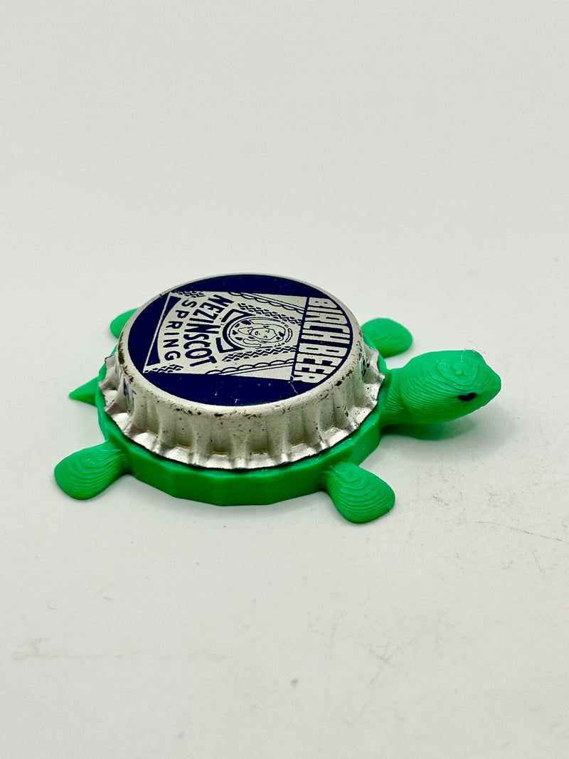 Nezinscot Birch Beer (Vintage) - Bottle Cap Magnet Turtle Shell Shocked Art