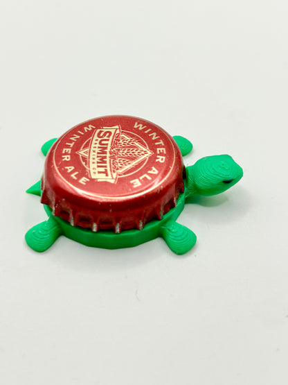 Summit Winter Ale (Red) - Bottle Cap Magnet Turtle Shell Shocked Art