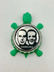 Fritz Cola (Hamburg, Silver) - Bottle Cap Magnet Turtle Shell Shocked Art