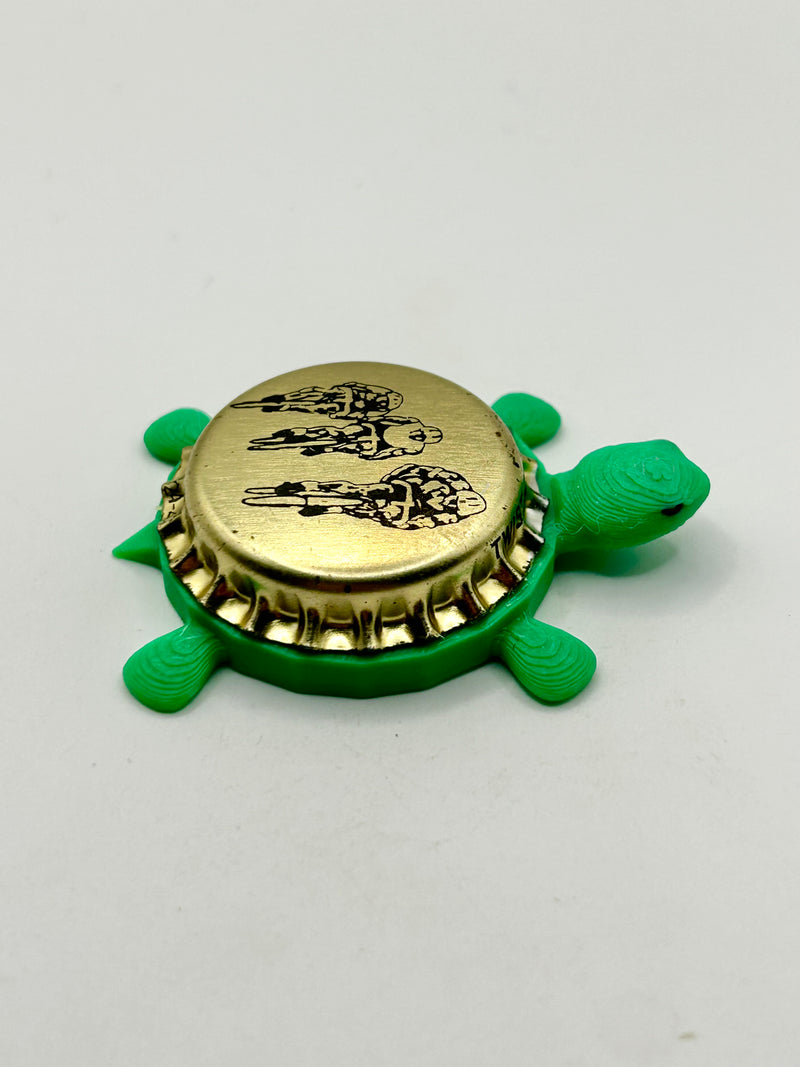 Evansville Brewing - Bottle Cap Magnet Turtle Shell Shocked Art