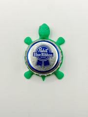 Pabst Blue Ribbon (Vintage) - Bottle Cap Magnet Turtle Shell Shocked Art