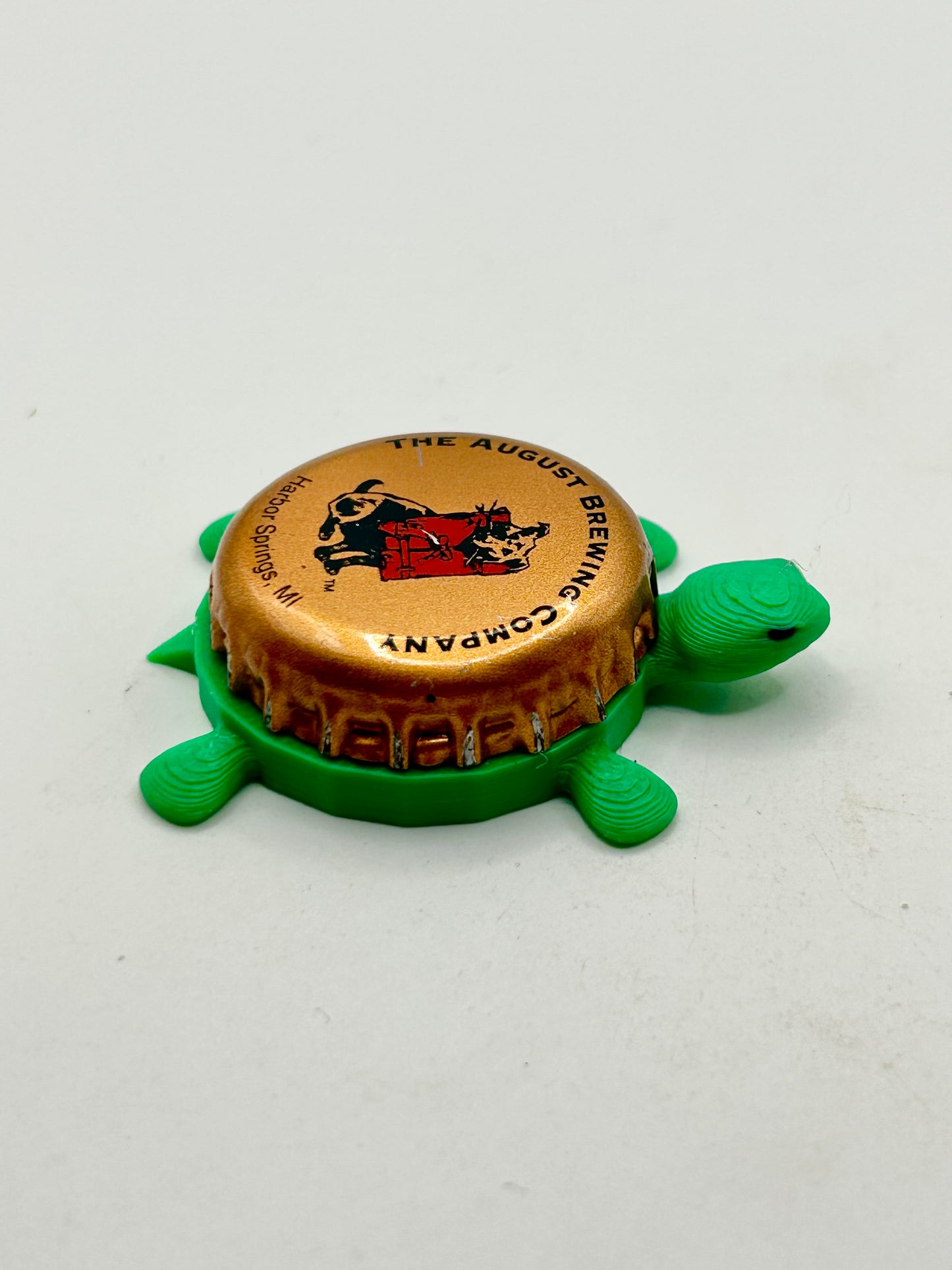 August Brewing - Bottle Cap Magnet Turtle Shell Shocked Art