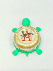 August Schell Brewing (Gold) - Bottle Cap Magnet Turtle Shell Shocked Art