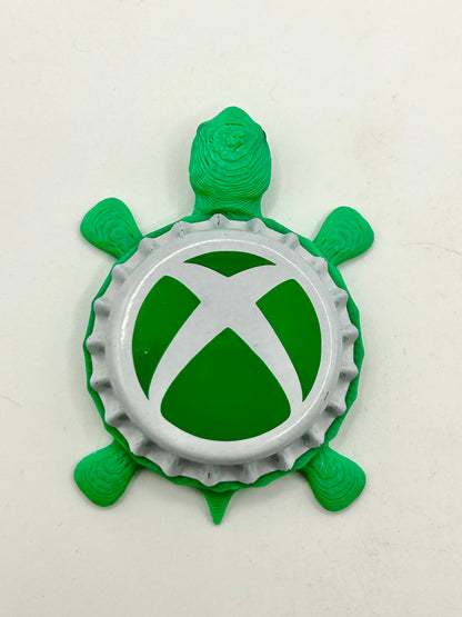 Xbox - Bottle Cap Magnet Turtle Shell Shocked Art