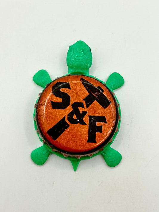 Smith & Forge Cider - Bottle Cap Magnet Turtle Shell Shocked Art