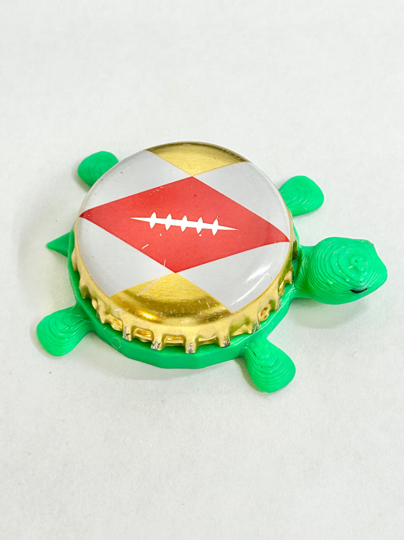 Grain Belt Beer (Football) - Bottle Cap Magnet Turtle Shell Shocked Art