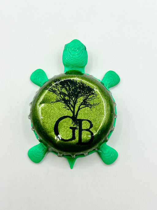Greenbush Brewing - Bottle Cap Magnet Turtle Shell Shocked Art