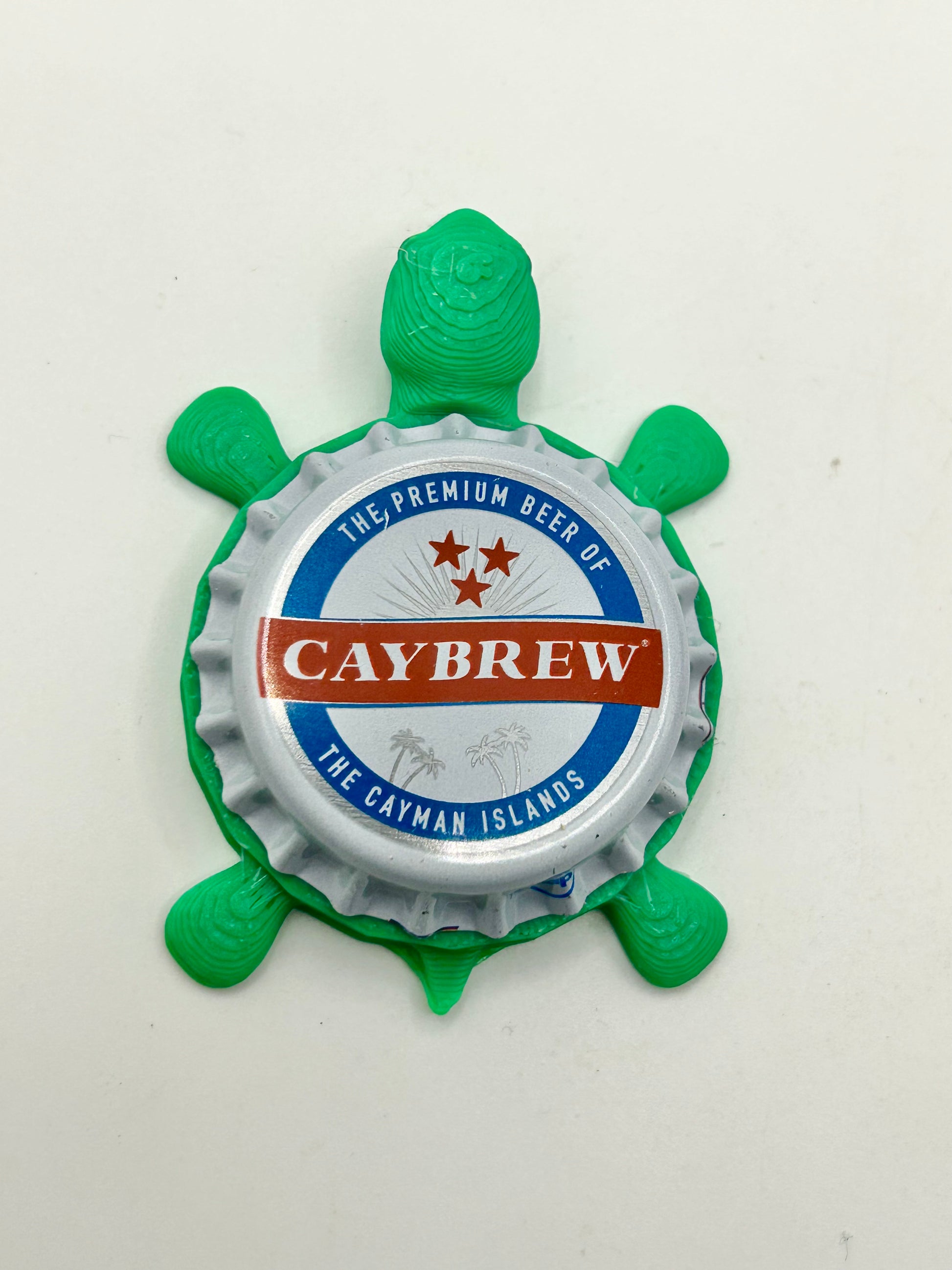 Caybrew (Cayman Islands) - Turtle Bottle Cap Magnet Shell Shocked Art