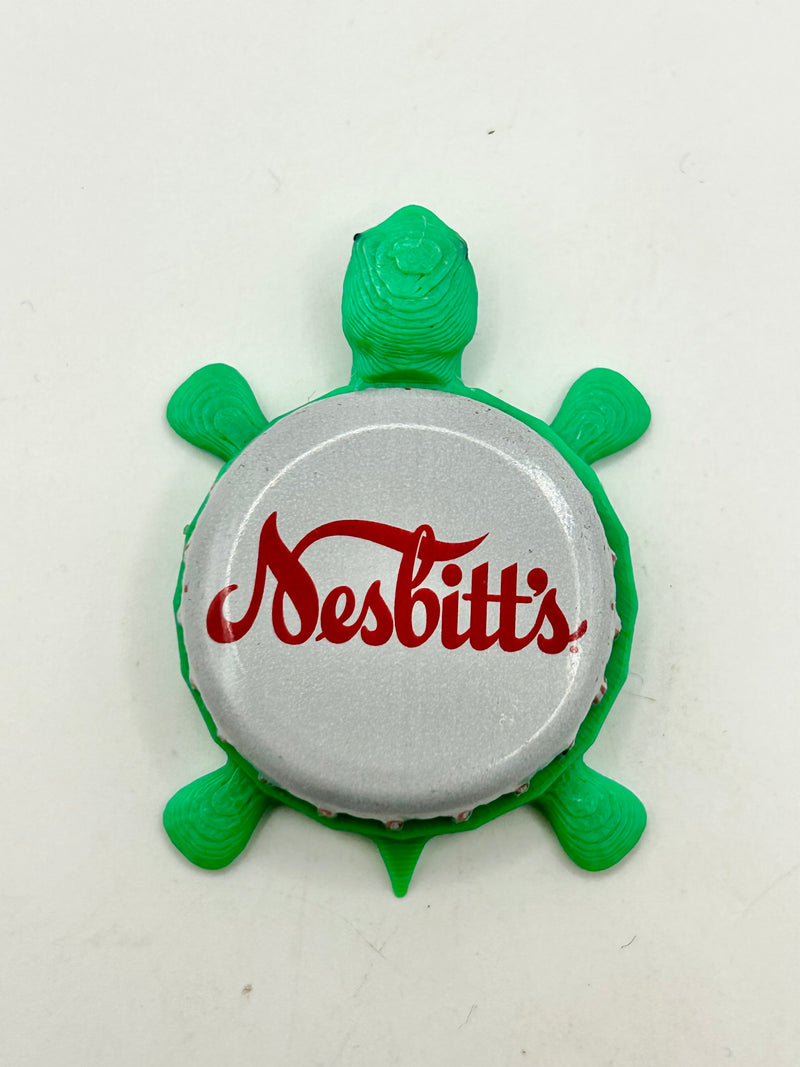 Nesbitt’s Soda - Bottle Cap Magnet Turtle Shell Shocked Art