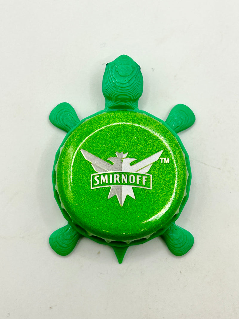 Smirnoff Eagle (Green - with Text) - Bottle Cap Magnet Turtle