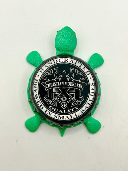 Christian Moerlein Brewing - Bottle Cap Magnet Turtle Shell Shocked Art