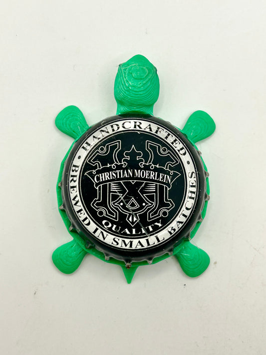 Christian Moerlein Brewing - Bottle Cap Magnet Turtle Shell Shocked Art