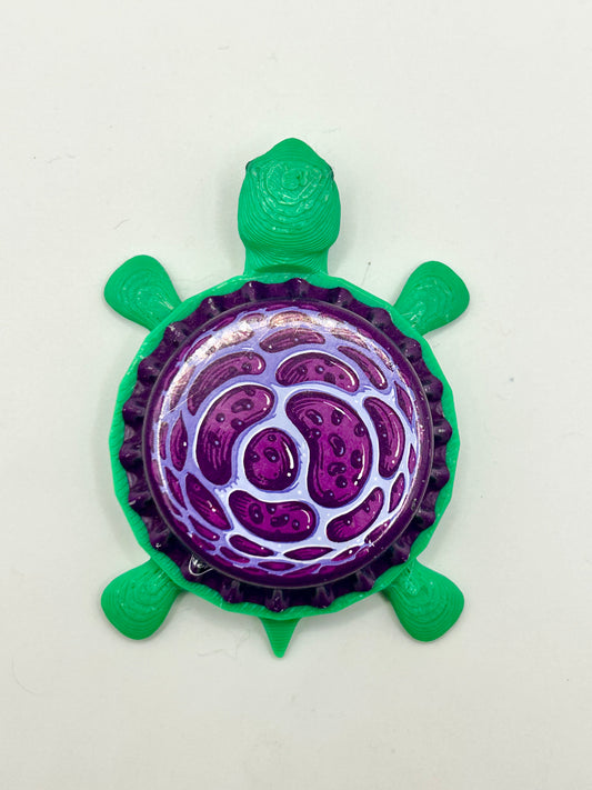 Wicked Weed (Purple) - Bottle Cap Magnet Turtle