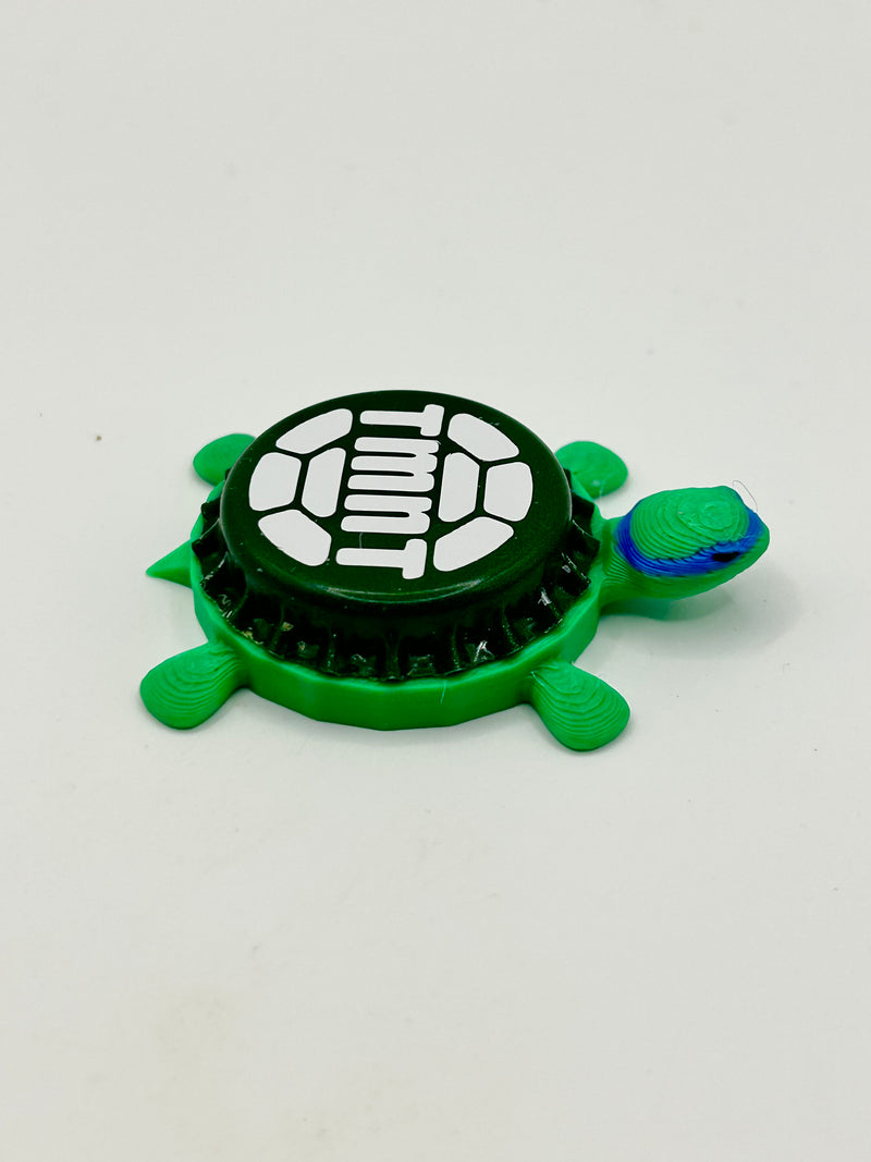 Leonardo TMNT - Bottle Cap Magnet Turtle Shell Shocked Art