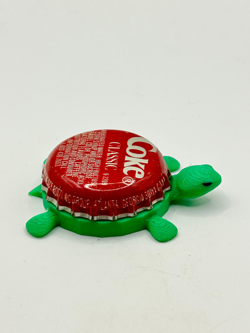 Coke Classic (Italicized Text) - Bottle Cap Magnet Turtle Shell Shocked Art