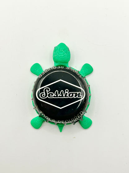 Full Sail Session (Black) - Bottle Cap Magnet Turtle Shell Shocked Art