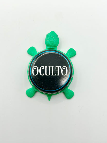 Broken Barrel Brewing (Oculto Text) - Bottle Cap Magnet Turtle Shell Shocked Art
