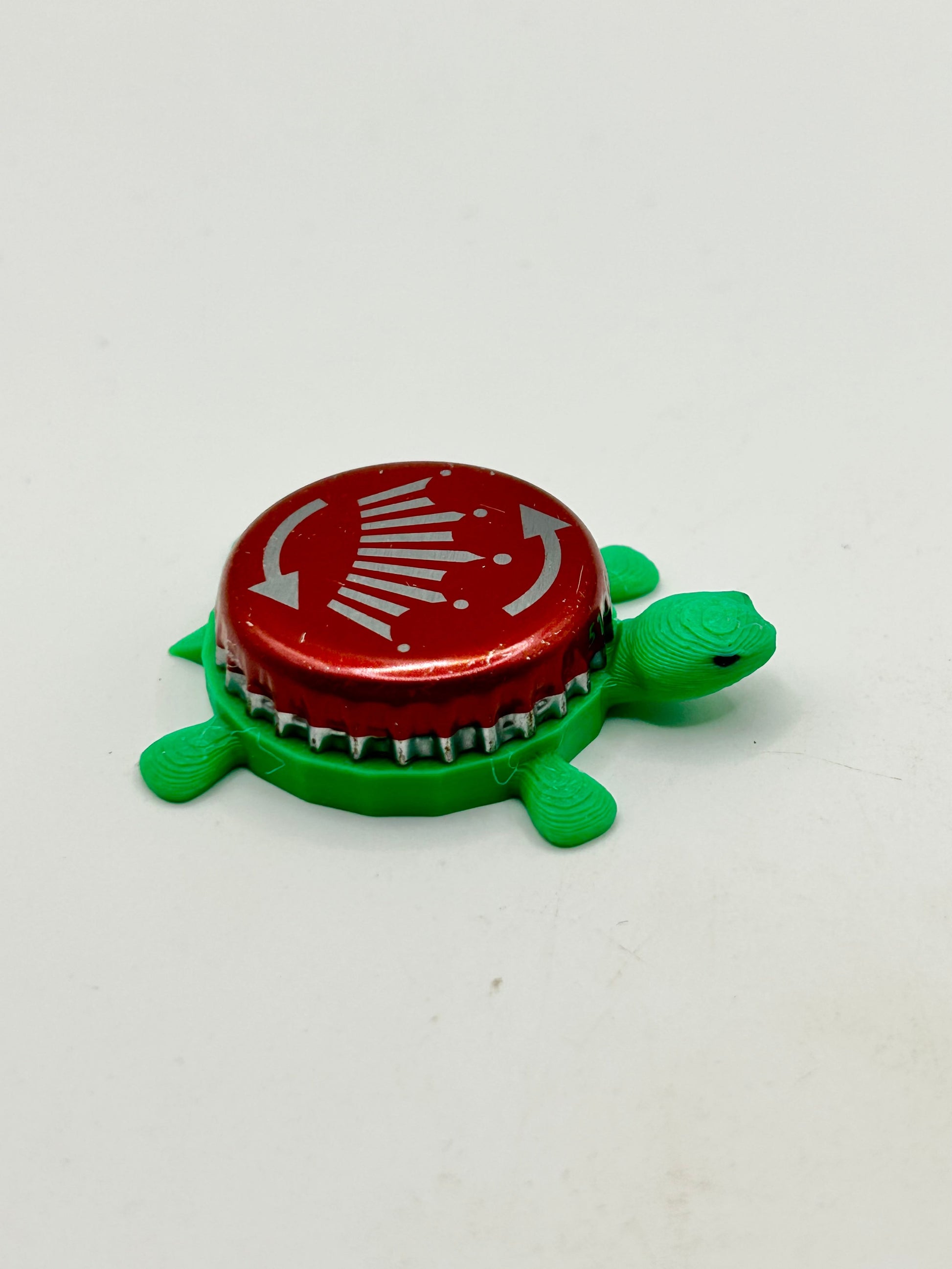 Budweiser (Crown Twist Off) - Bottle Cap Magnet Turtle Shell Shocked Art