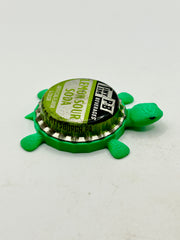 Tiny Tim Lemon Soda - Bottle Cap Magnet Turtle Shell Shocked Art