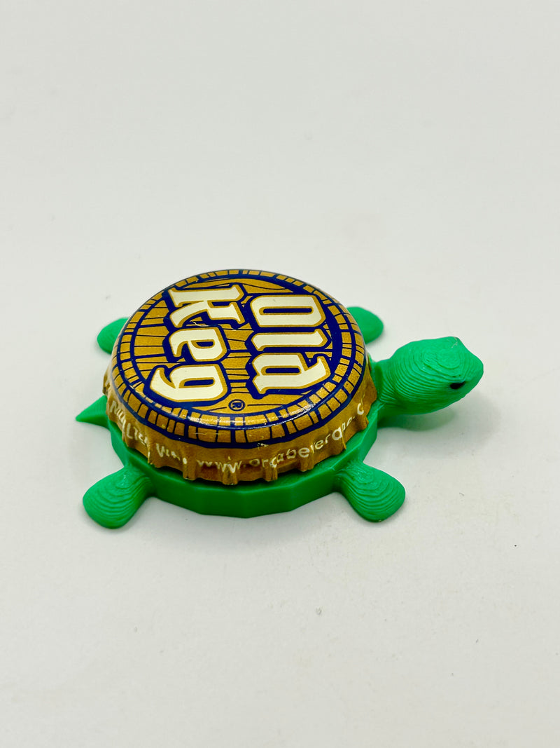 Old Keg - Bottle Cap Magnet Turtle Shell Shocked Art