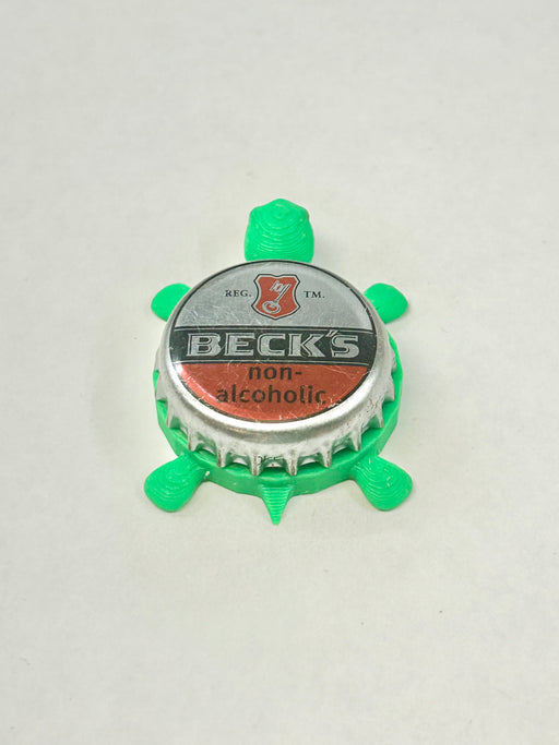 Beck’s NA (Non Alcoholic) - Bottle Cap Magnet Turtle Shell Shocked Art