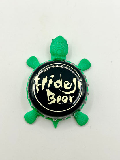 Miyazaki Hideji - Bottle Cap Magnet Turtle Shell Shocked Art